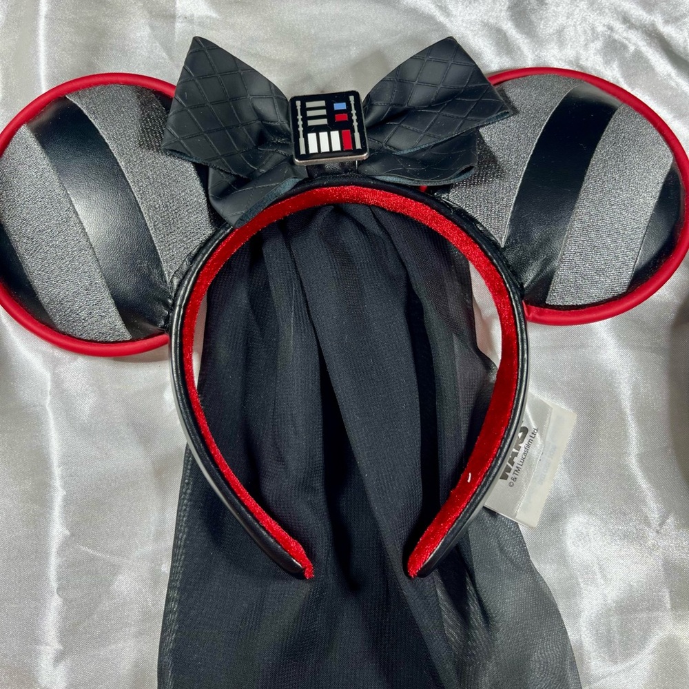 Star Wars Darth Vader Minnie Mouse Ears Headband with Veil